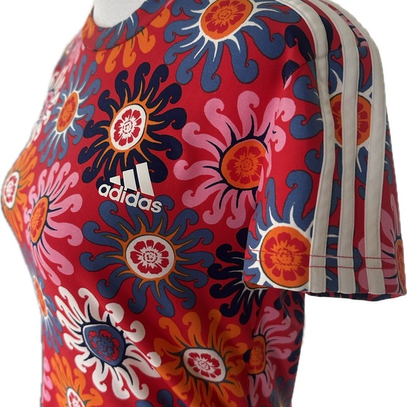 Adidas FARM Collaboration ‘Vivid Red/Bliss Pink’ Mini Dress - New With Tags - Picture 3 of 8